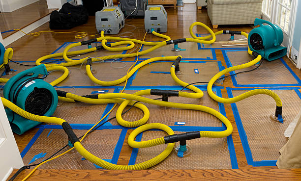 Professional Flood Damage Restoration technician working in Sweet Springs, MO